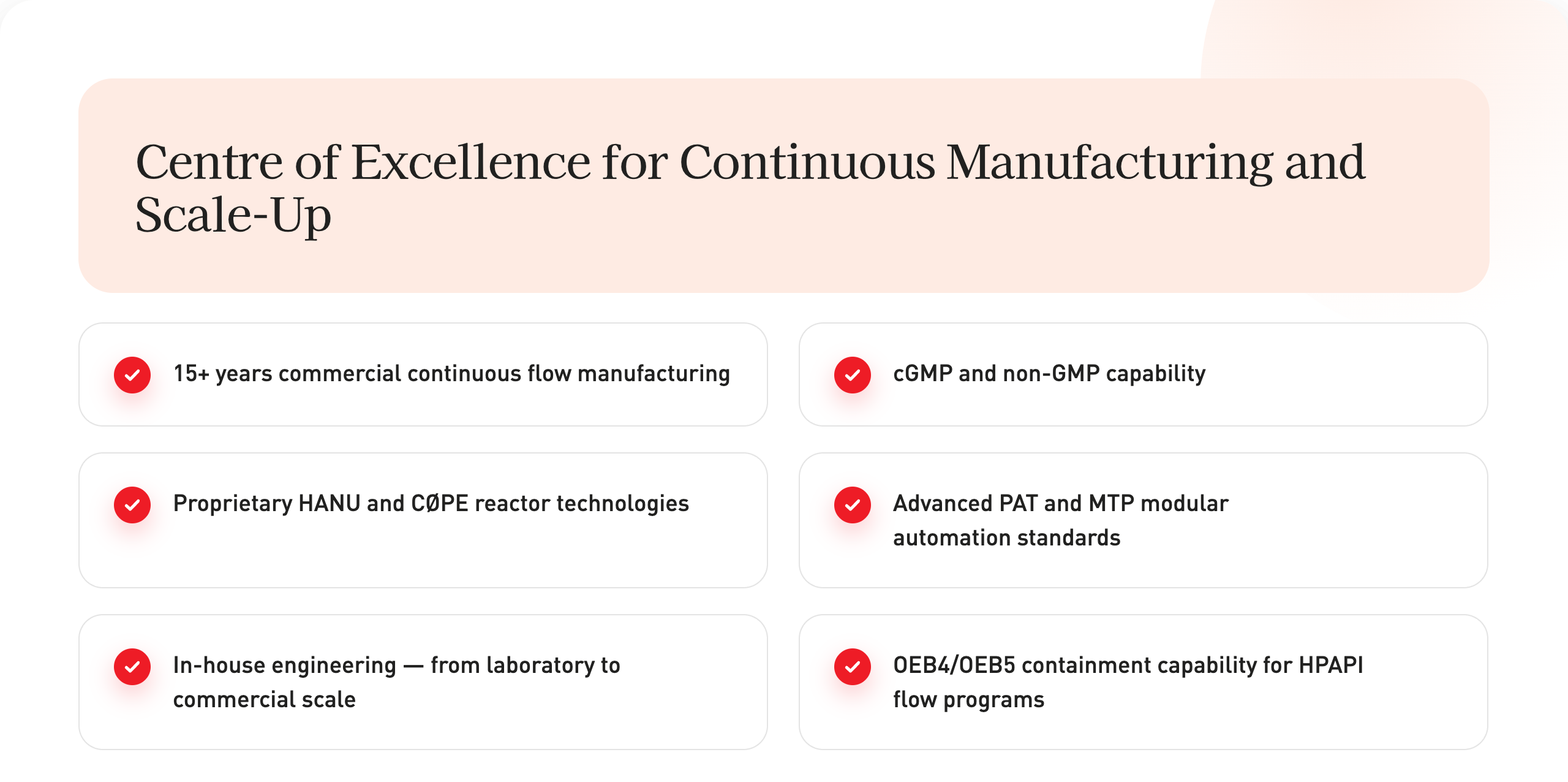 Continuous Manufacturing